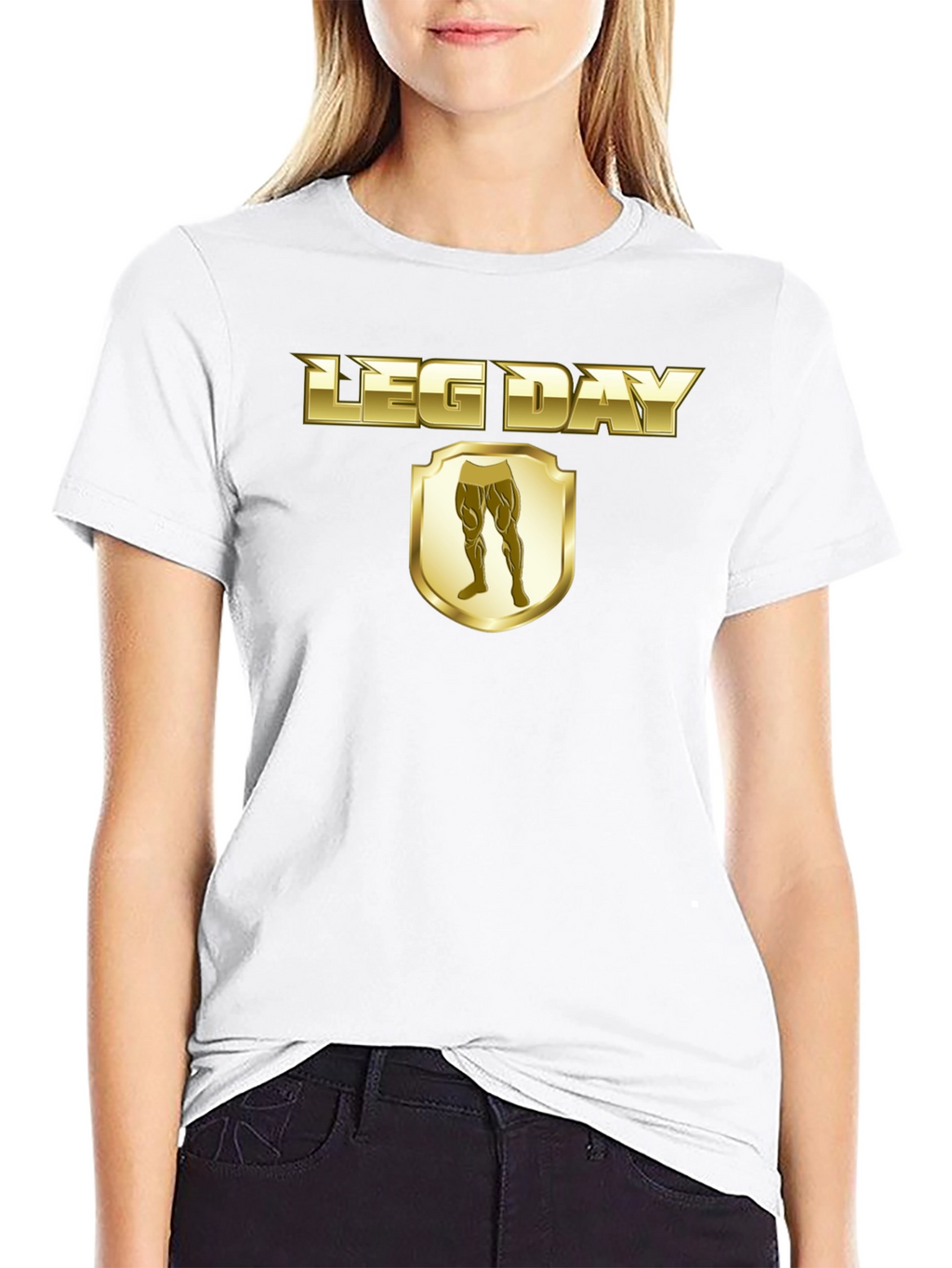 Leg Day T-Shirt - Gold Style Gym Wear