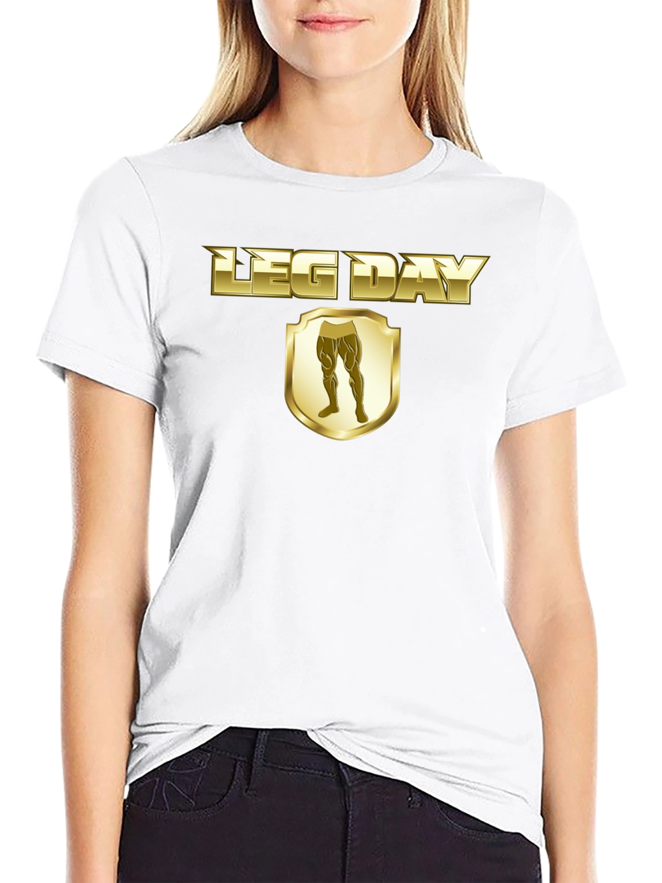 Leg Day T-Shirt - Gold Style Gym Wear