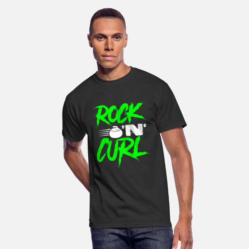 Rock 'N Curl Funny Winter Ice Curling Rock Tee