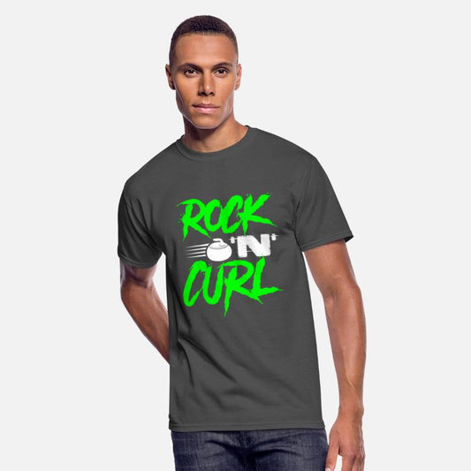 Rock 'N Curl Funny Winter Ice Curling Rock Tee