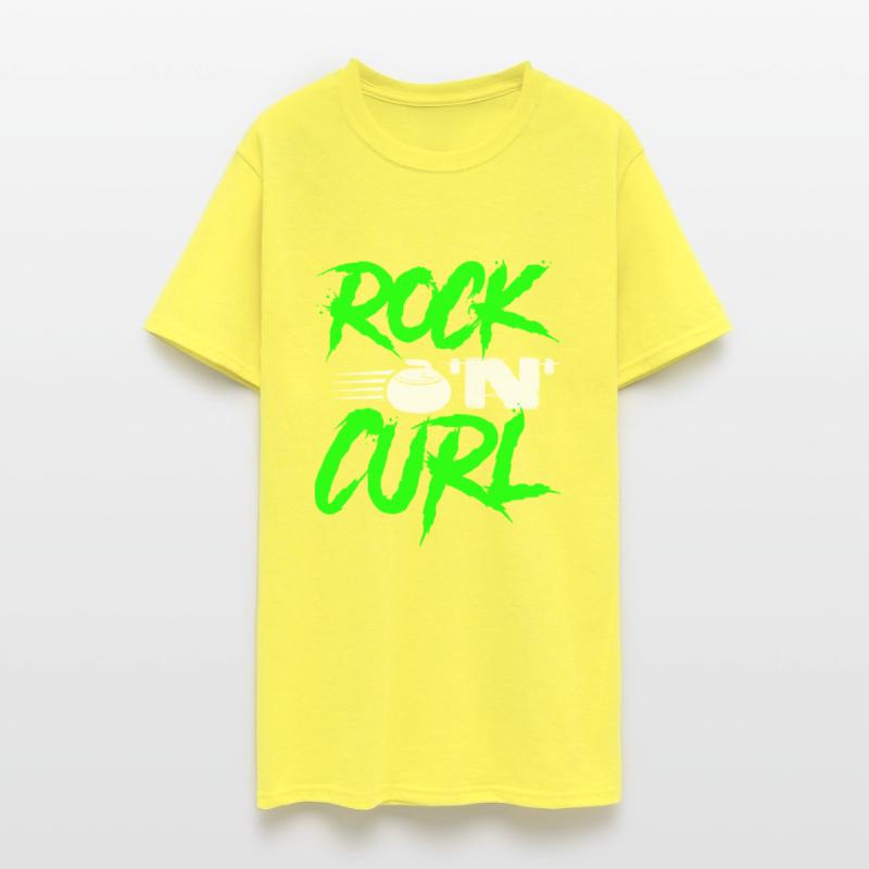 Rock 'N Curl Funny Winter Ice Curling Rock Tee