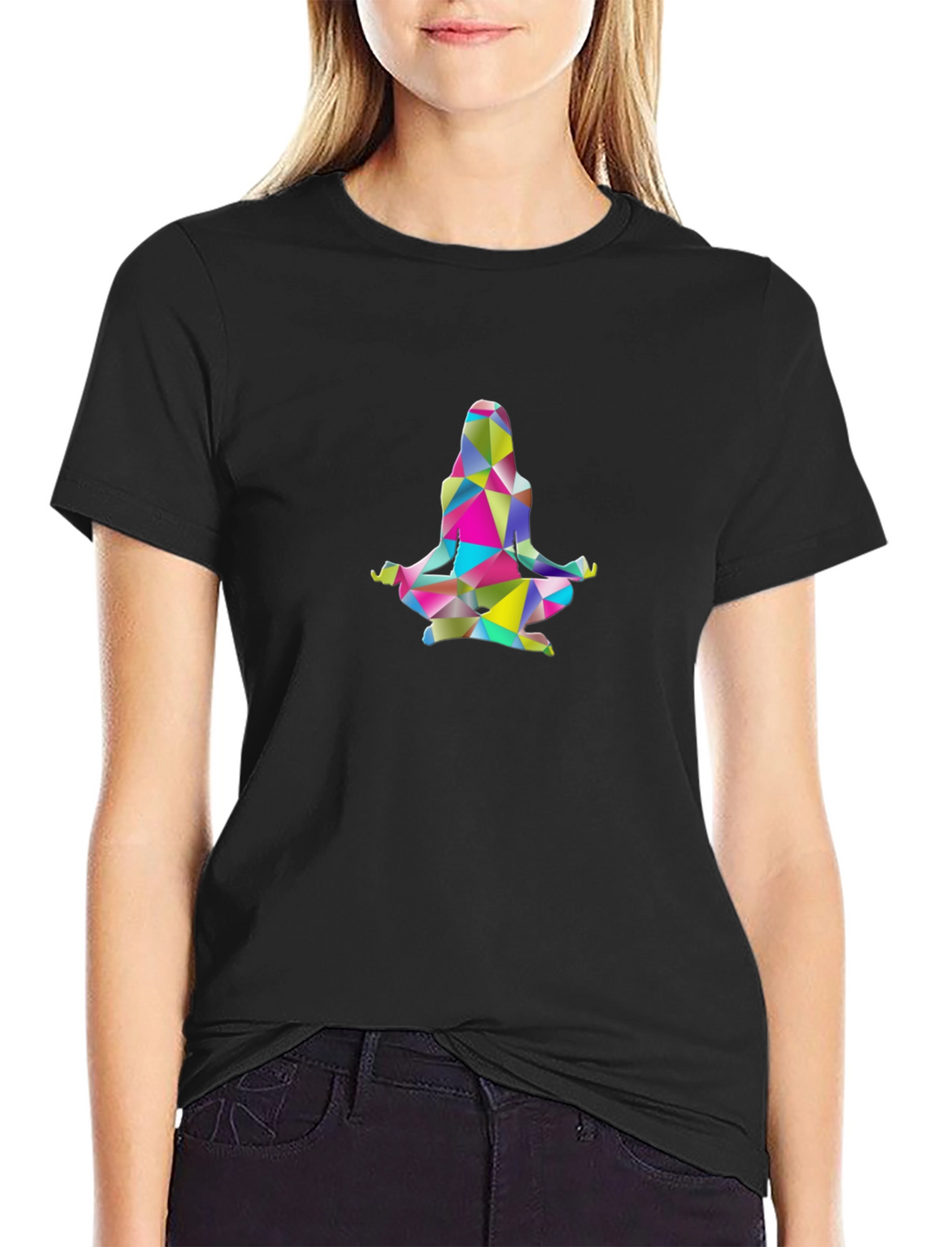 Geometric Yoga Pose T-Shirt - Meditate in Style