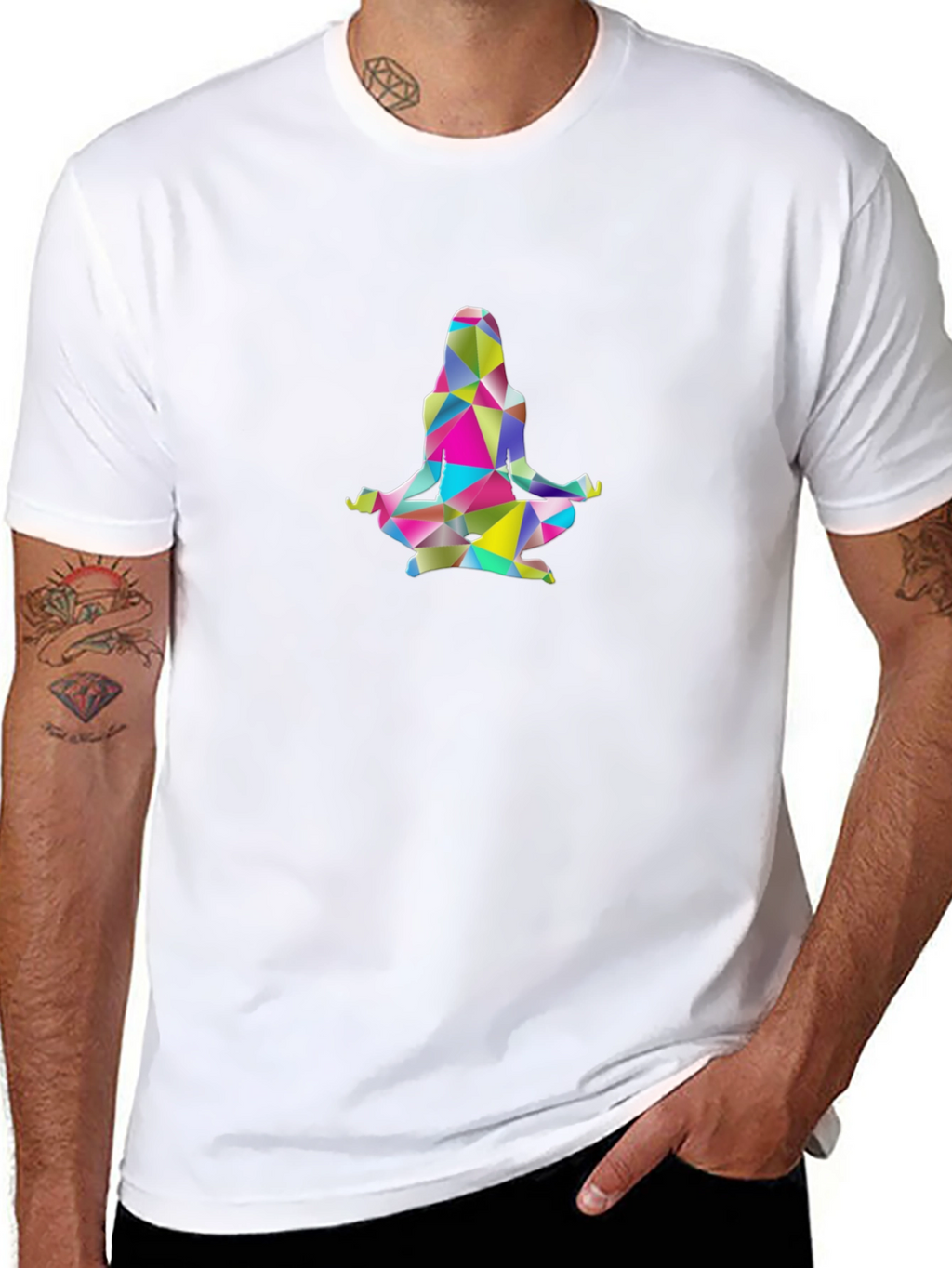 Geometric Yoga Pose T-Shirt - Meditate in Style