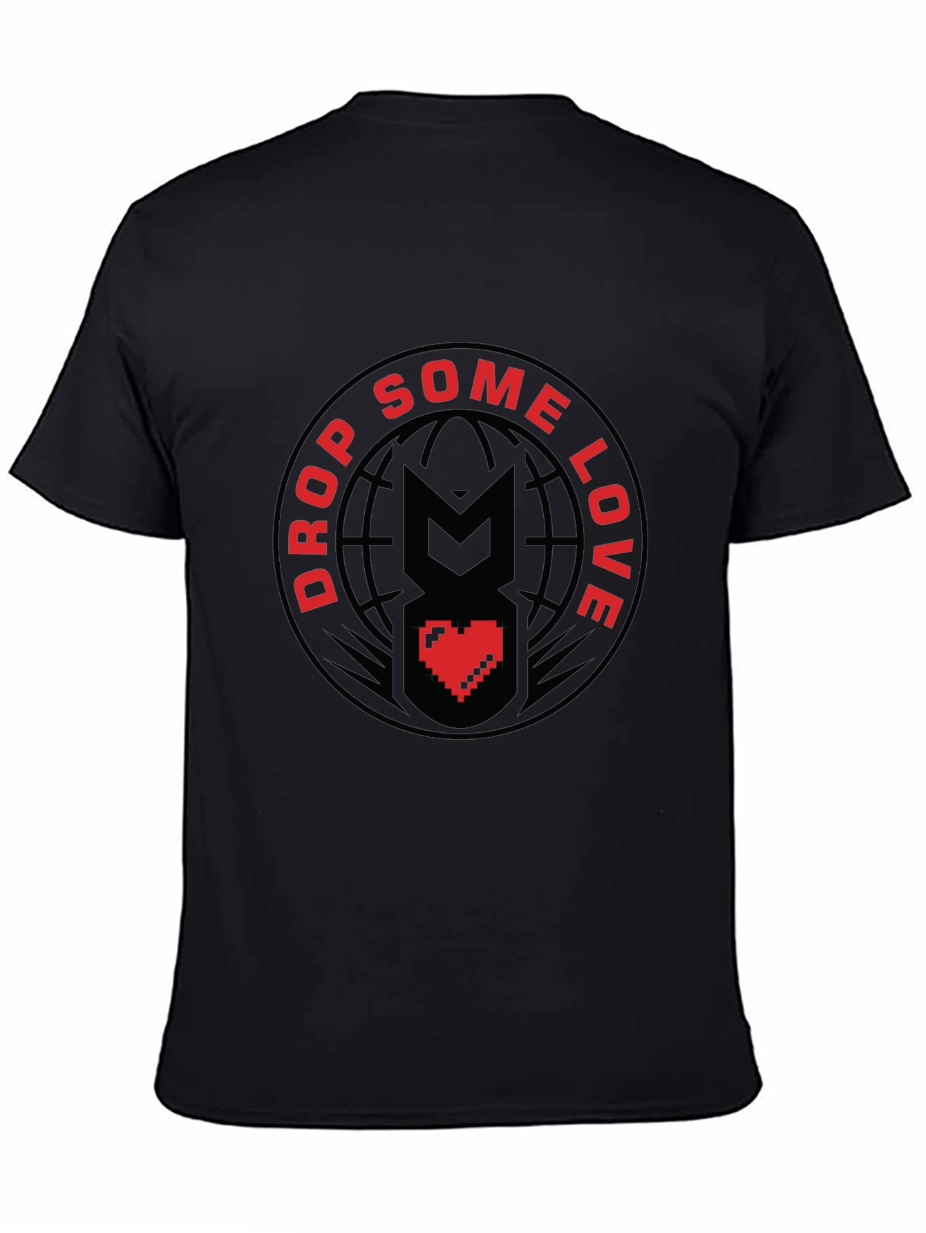 Drop Some Love Black T-Shirt - Graphic Tee