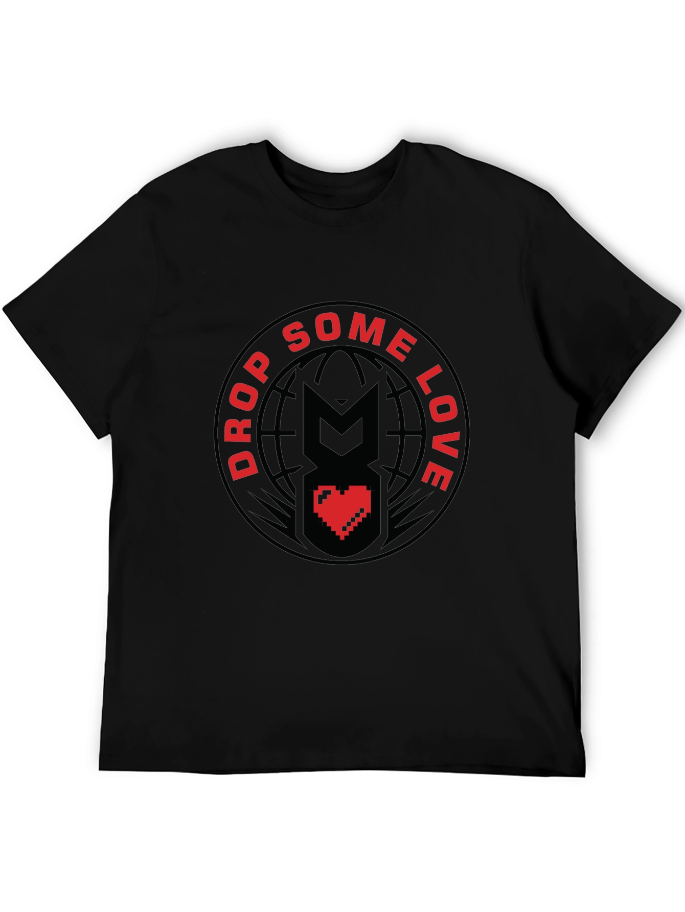 Drop Some Love Black T-Shirt - Graphic Tee
