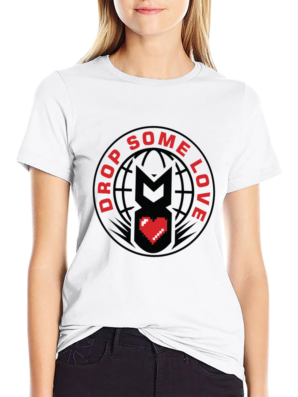 Drop Some Love Black T-Shirt - Graphic Tee