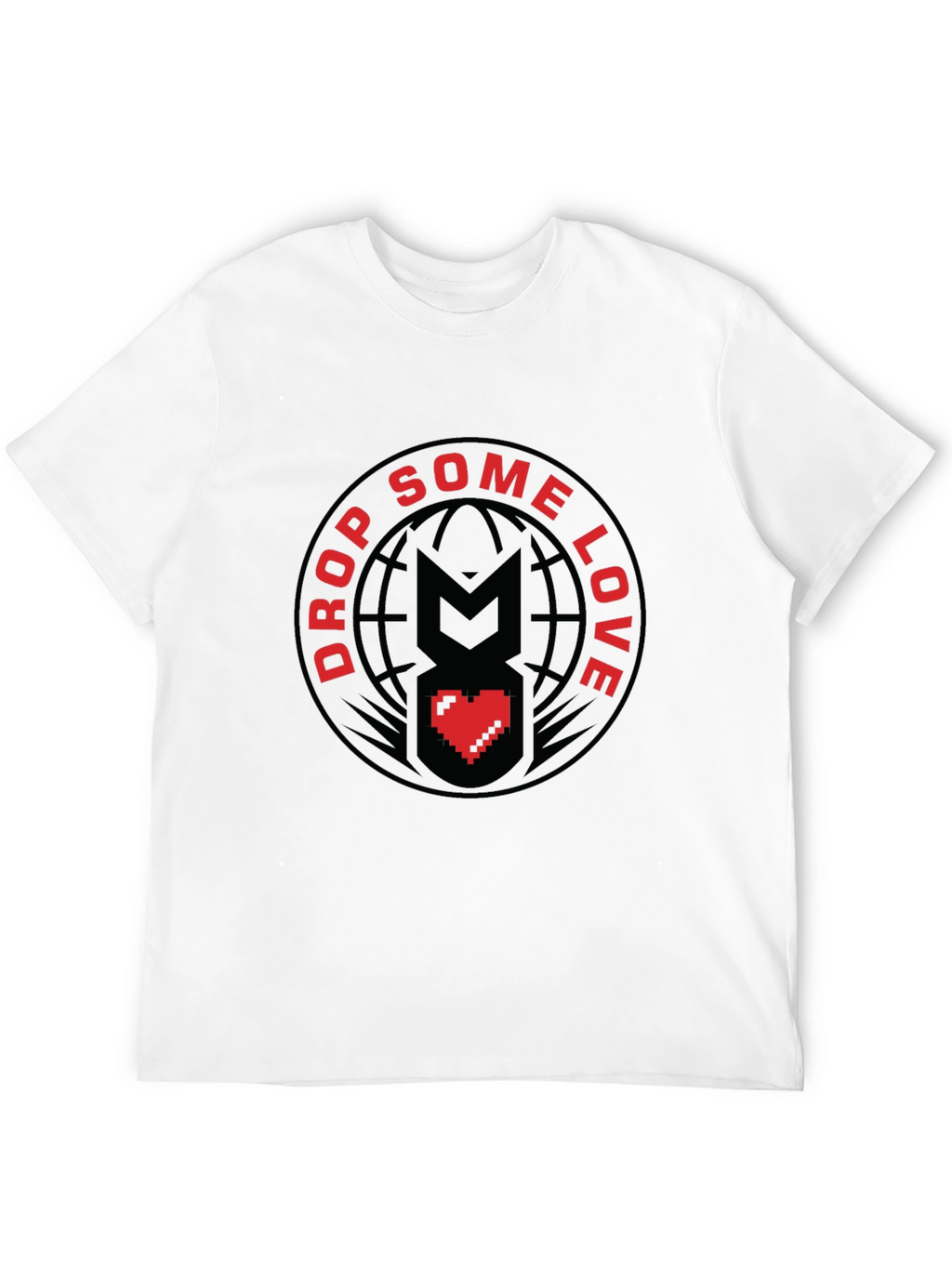 Drop Some Love Black T-Shirt - Graphic Tee