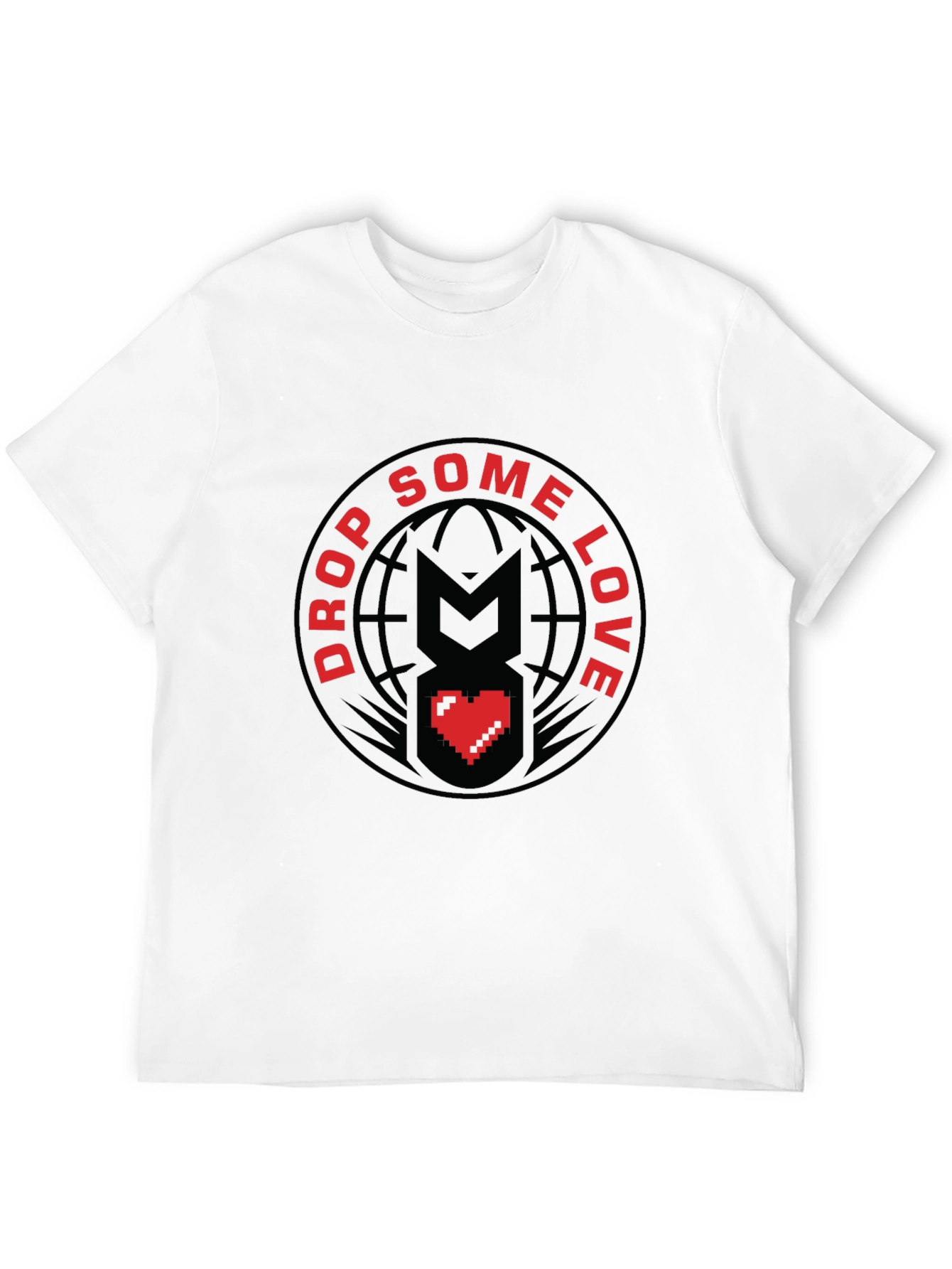 Drop Some Love Black T-Shirt - Graphic Tee