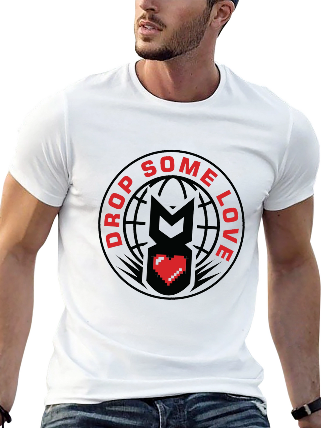 Drop Some Love Black T-Shirt - Graphic Tee