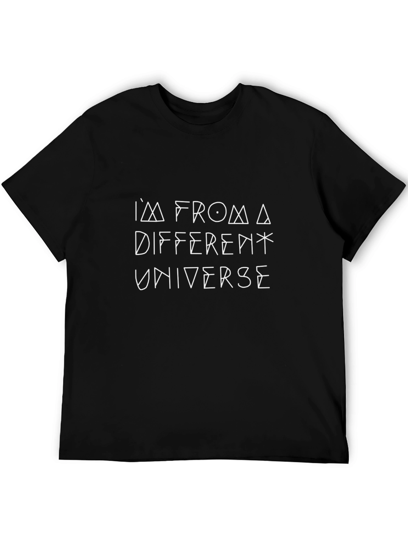 Different Universe Graphic Tee - Black Cotton T-Shirt