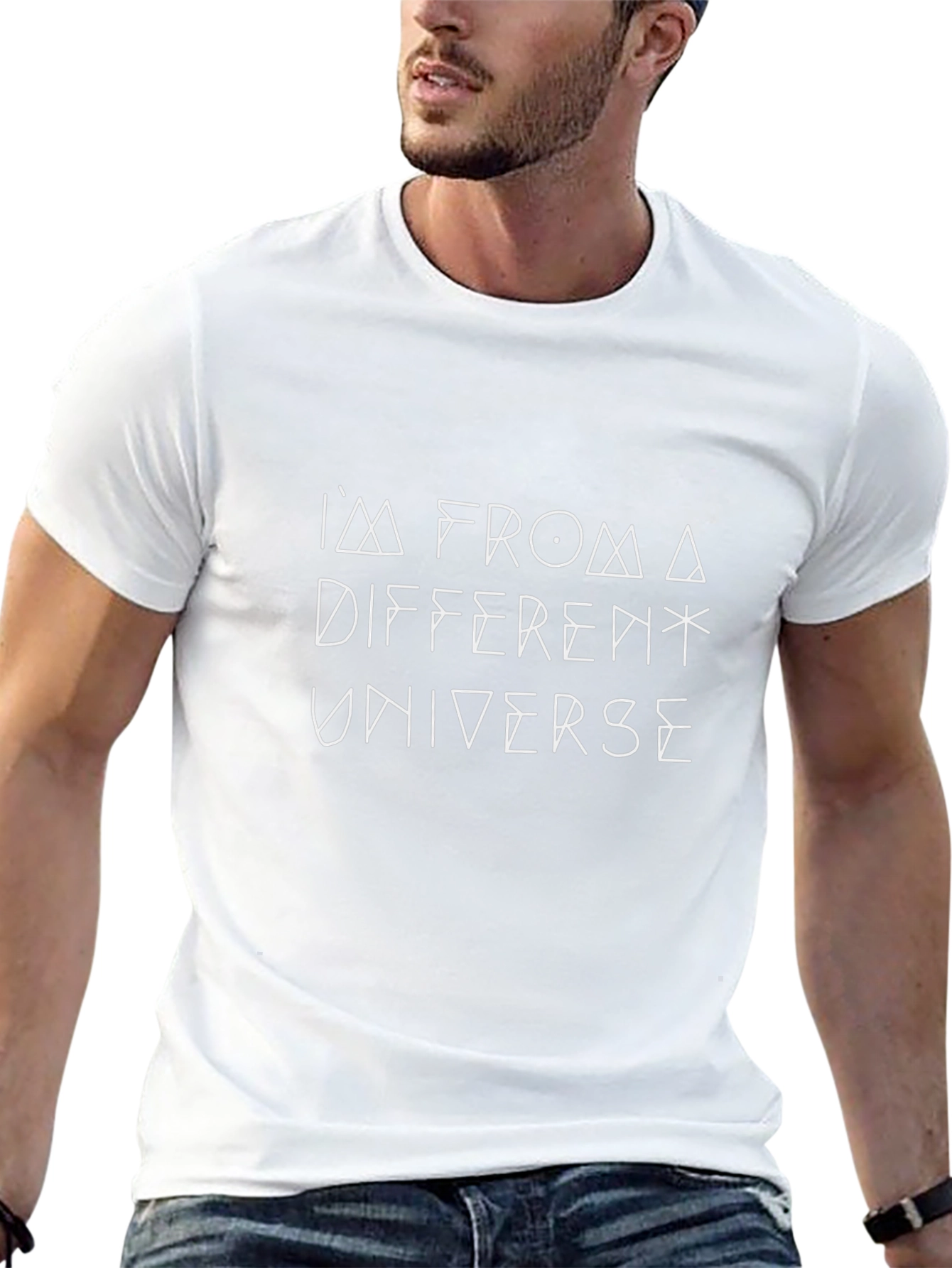 Different Universe Graphic Tee - Black Cotton T-Shirt