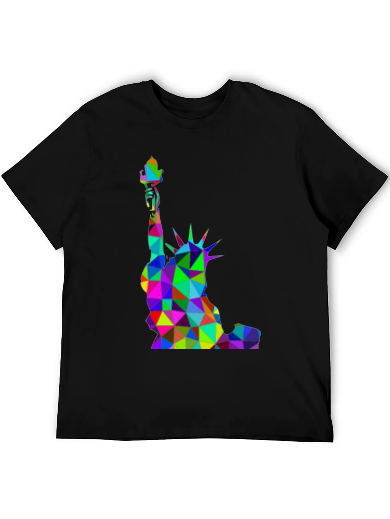 Geometric Statue of Liberty T-Shirt - Colorful Graphic Tee