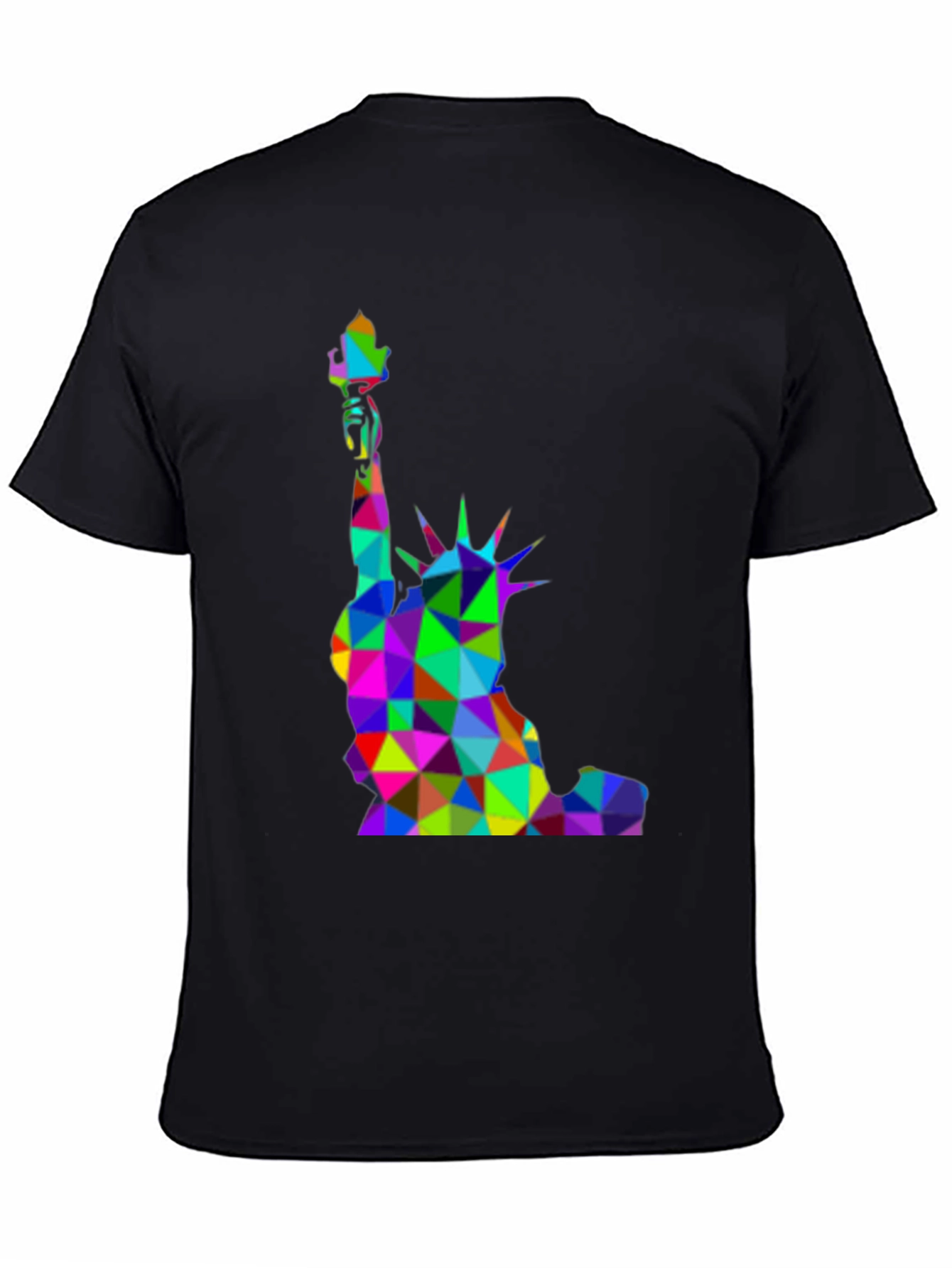 Geometric Statue of Liberty T-Shirt - Colorful Graphic Tee