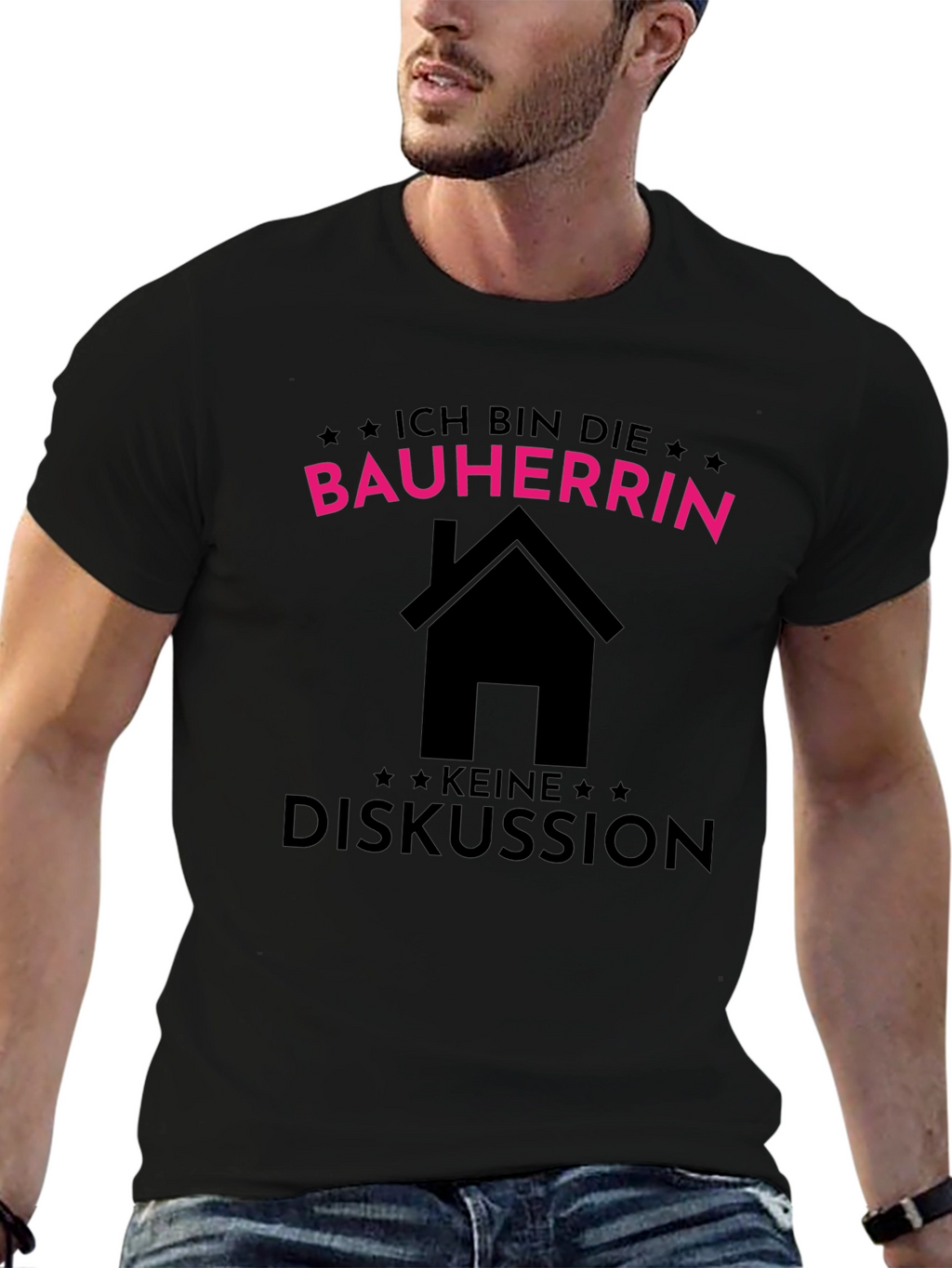 Bauherrin T-Shirt - Black Cotton Tee