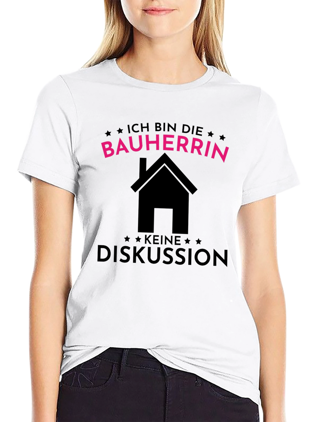 Bauherrin T-Shirt - Black Cotton Tee