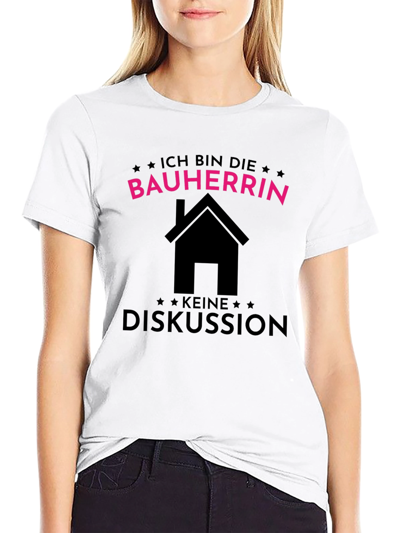 Bauherrin T-Shirt - Black Cotton Tee