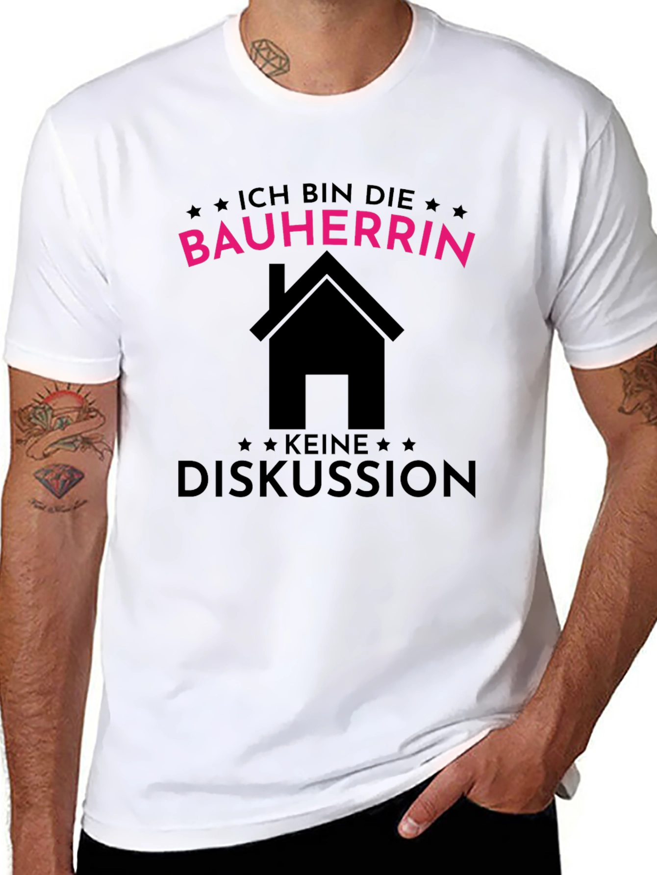 Bauherrin T-Shirt - Black Cotton Tee