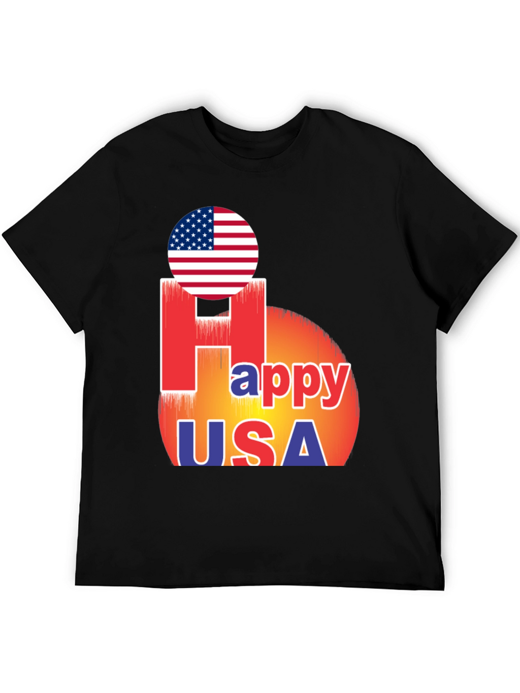 Happy USA T-Shirt Patriotic Design