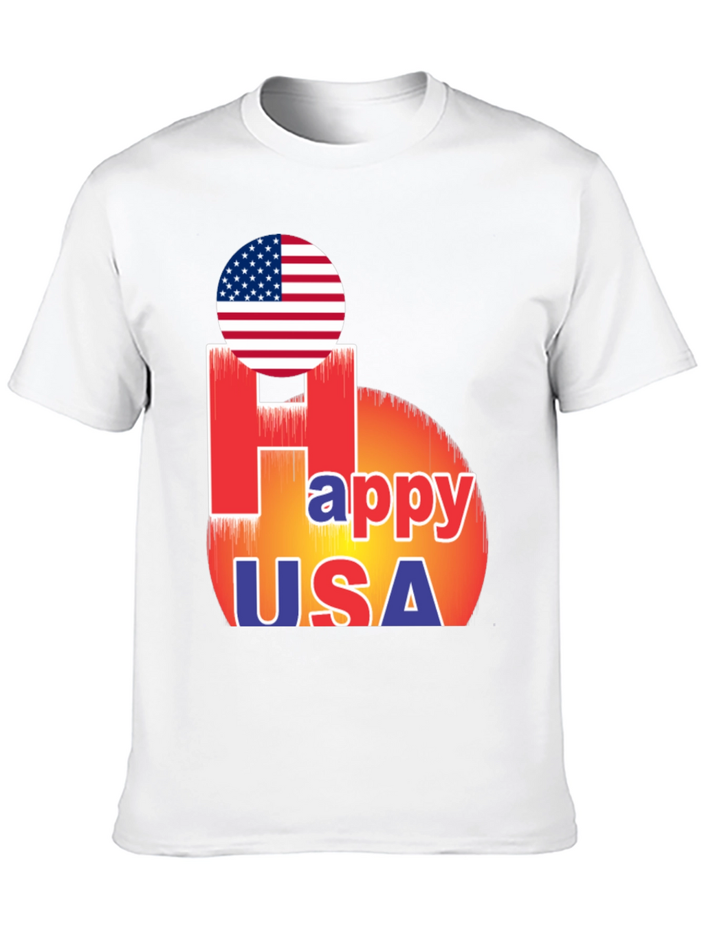 Happy USA T-Shirt Patriotic Design