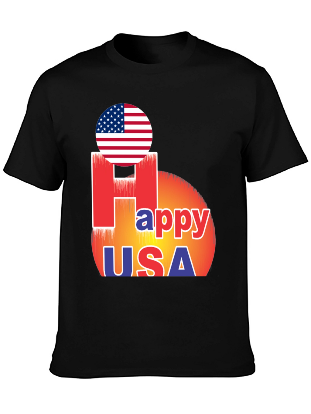 Happy USA T-Shirt Patriotic Design