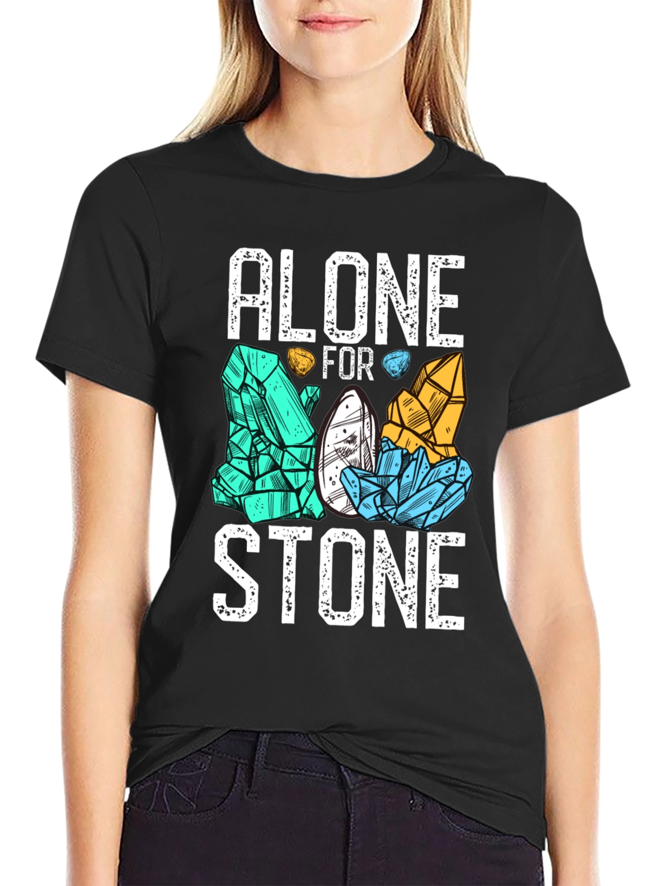 Alone For Stone T-Shirt - Mineral & Rock Collector Tee