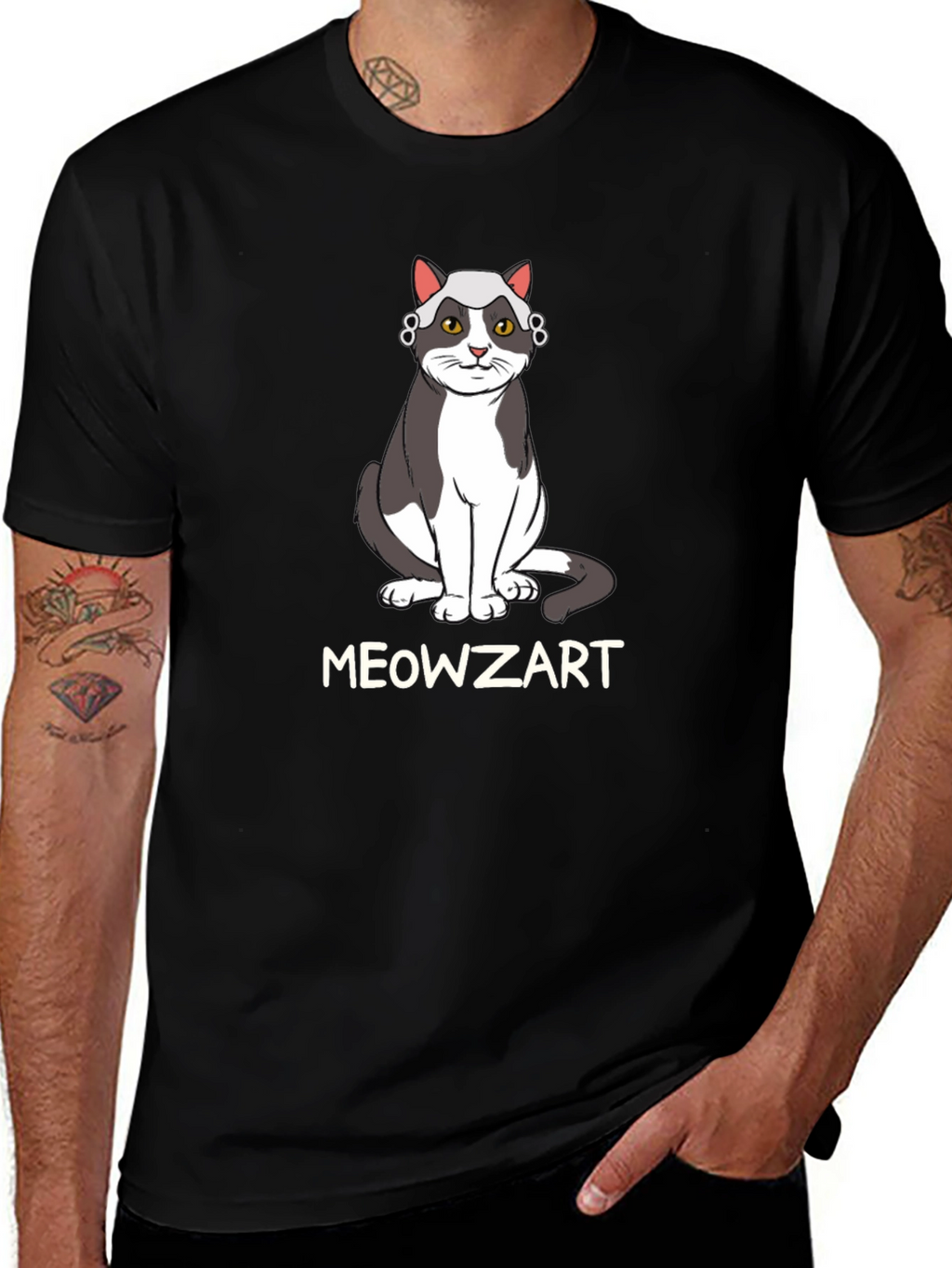 Meowzart Cat T-Shirt - Music Lover Tee