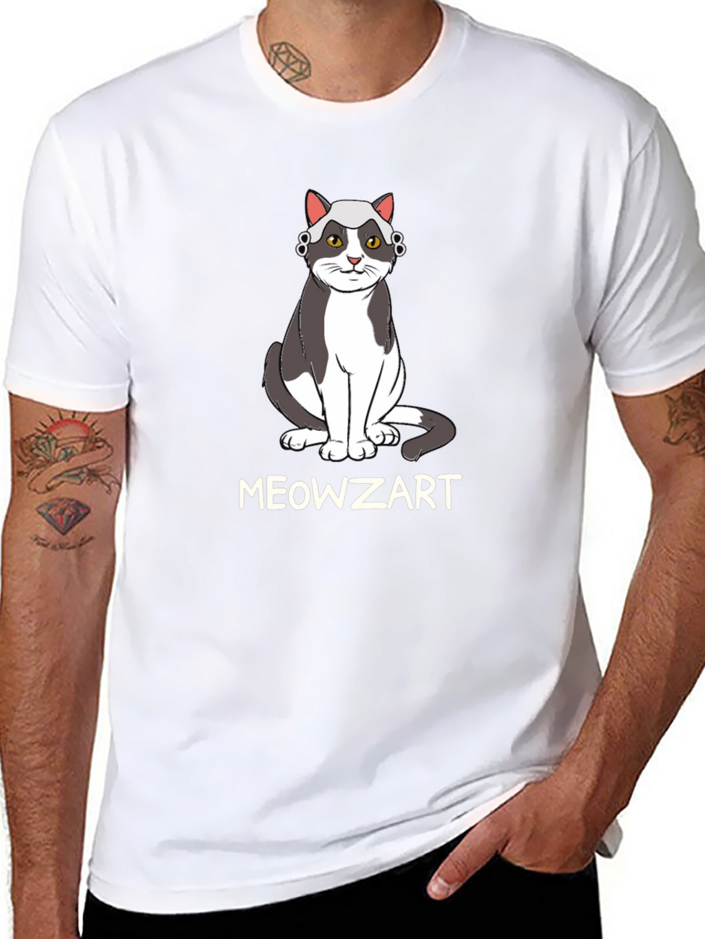 Meowzart Cat T-Shirt - Music Lover Tee