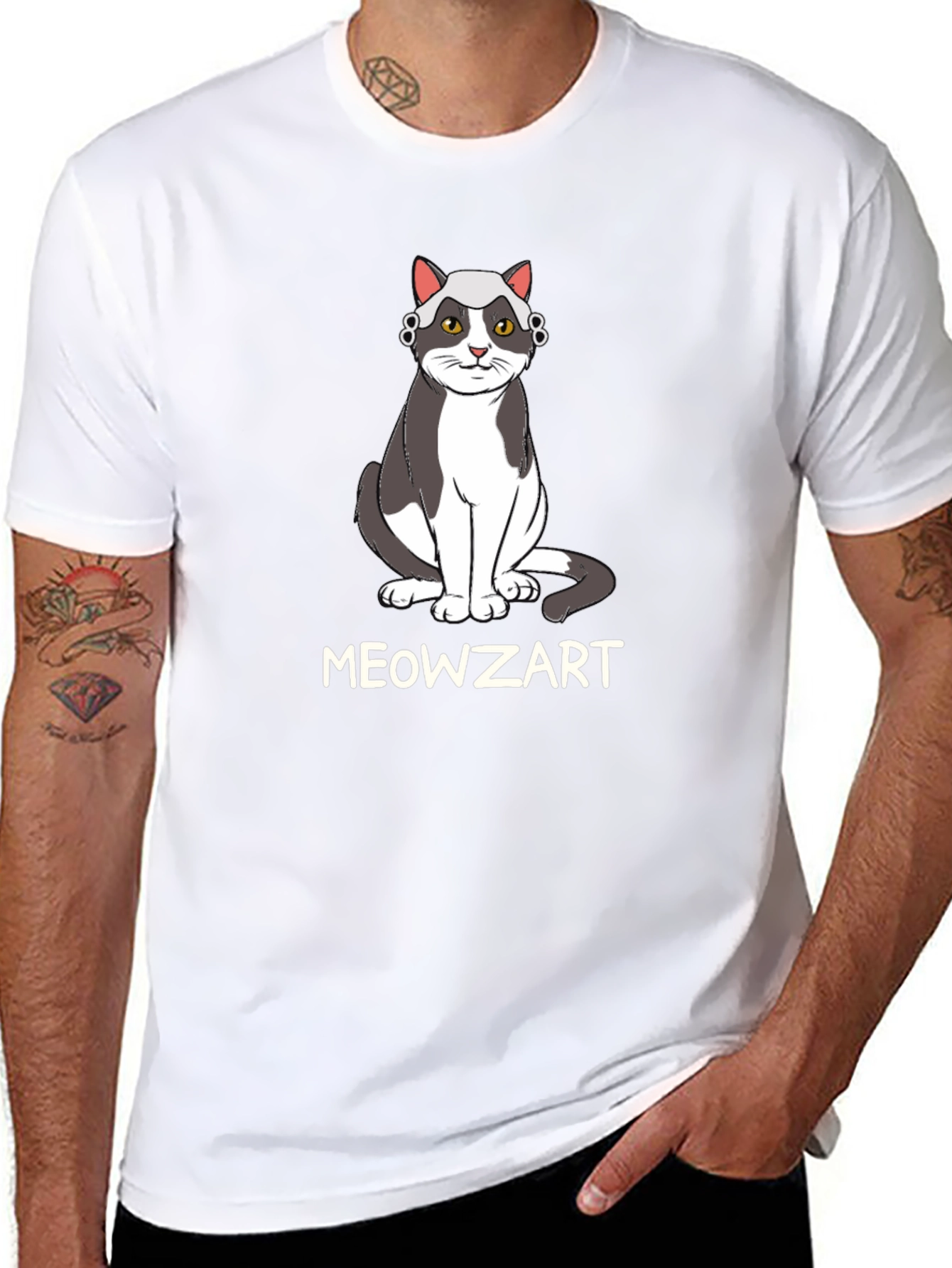 Meowzart Cat T-Shirt - Music Lover Tee