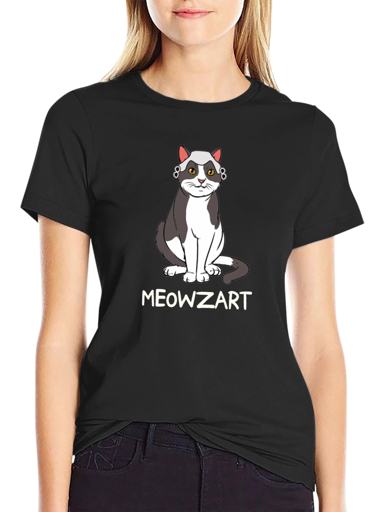 Meowzart Cat T-Shirt - Music Lover Tee