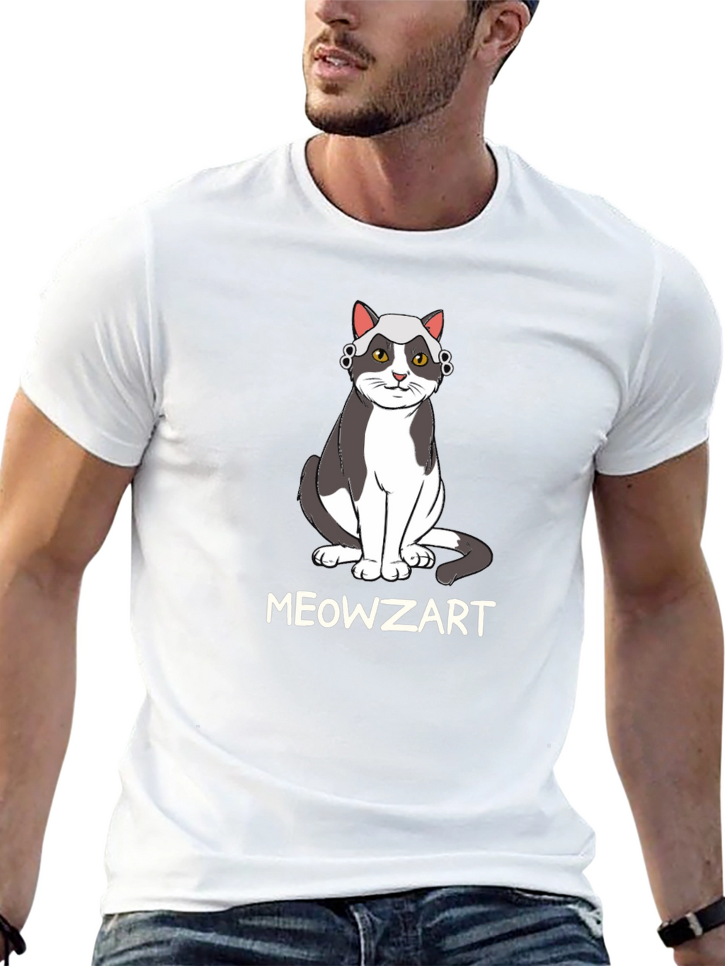 Meowzart Cat T-Shirt - Music Lover Tee