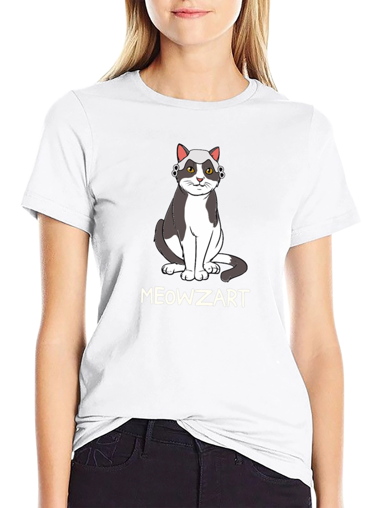 Meowzart Cat T-Shirt - Music Lover Tee