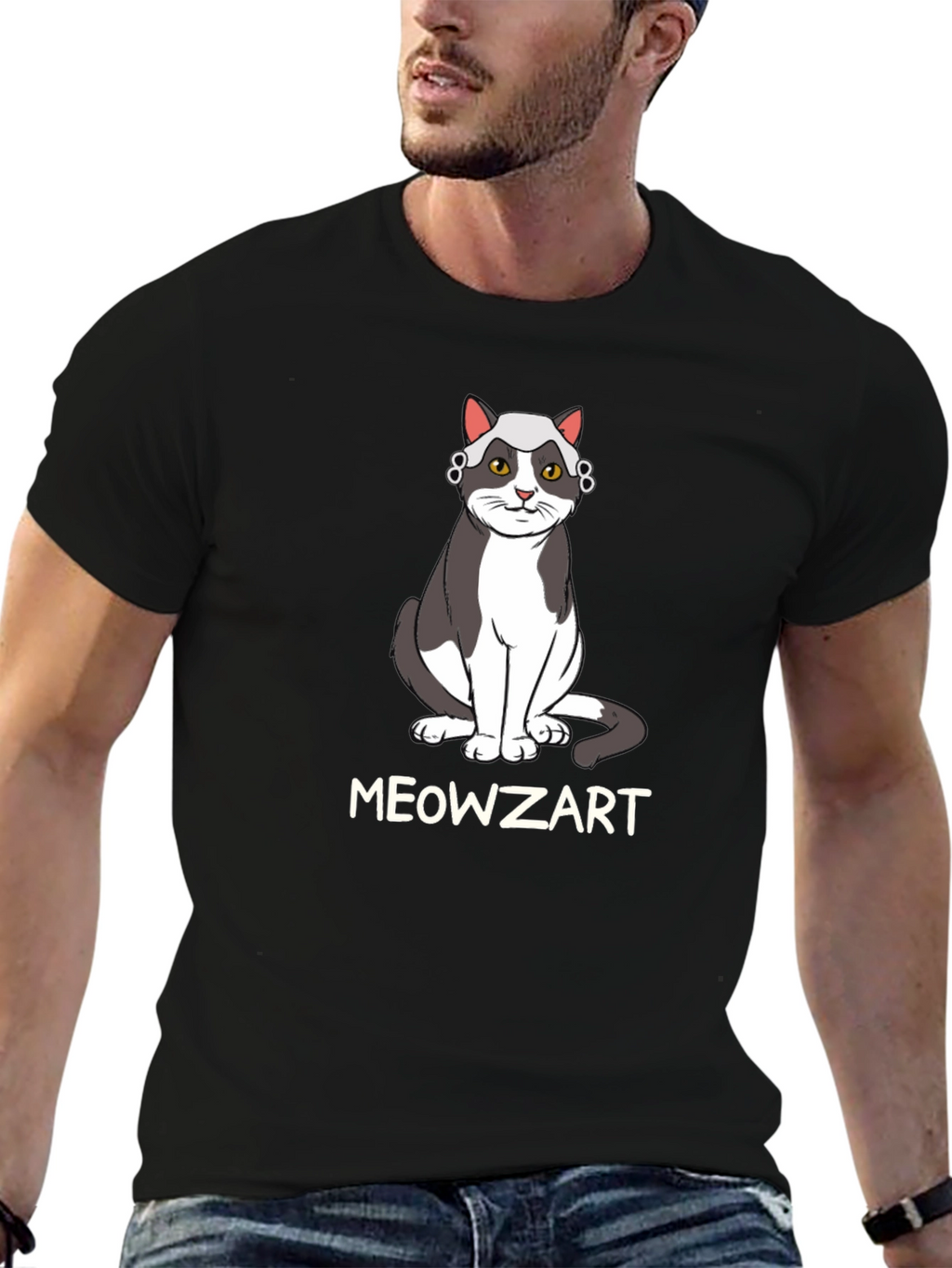 Meowzart Cat T-Shirt - Music Lover Tee