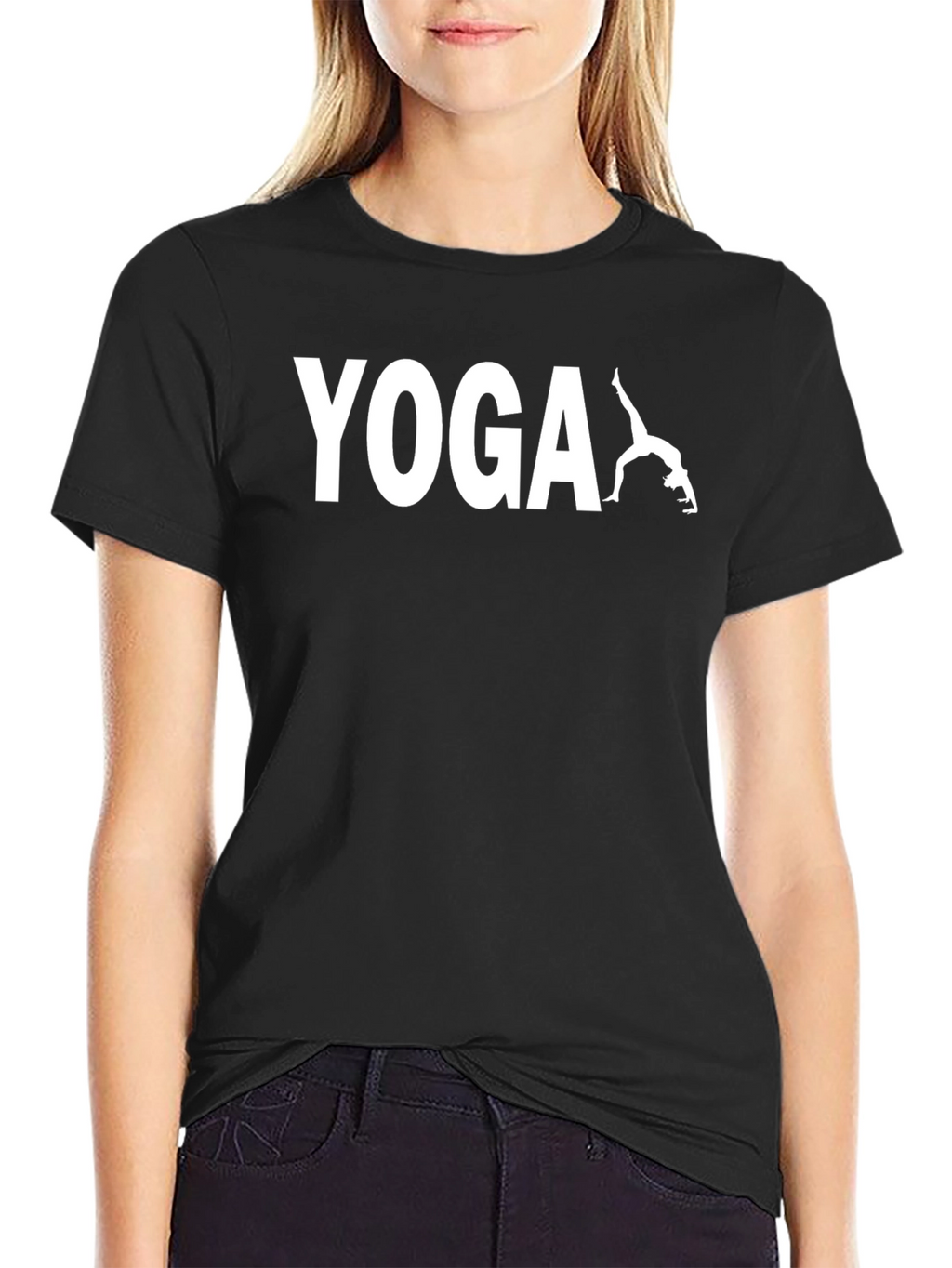 Yoga Pose Graphic T-Shirt - Mens Black Tee