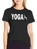 Yoga Pose Graphic T-Shirt - Mens Black Tee