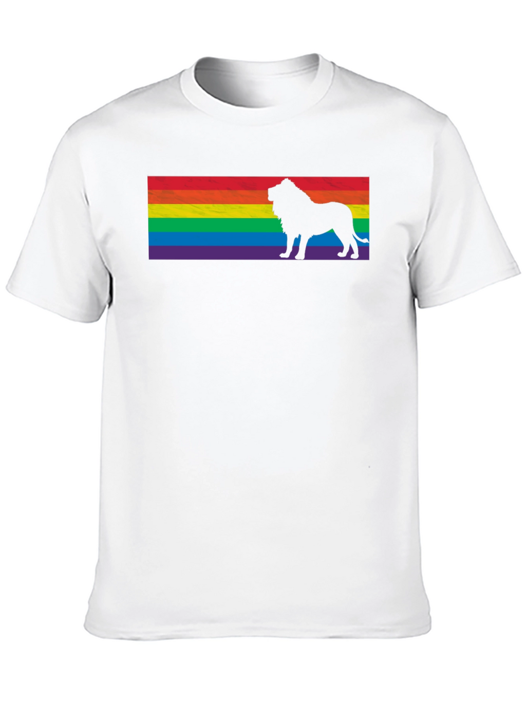 Pride Lion T-Shirt - Rainbow Flag Graphic Tee