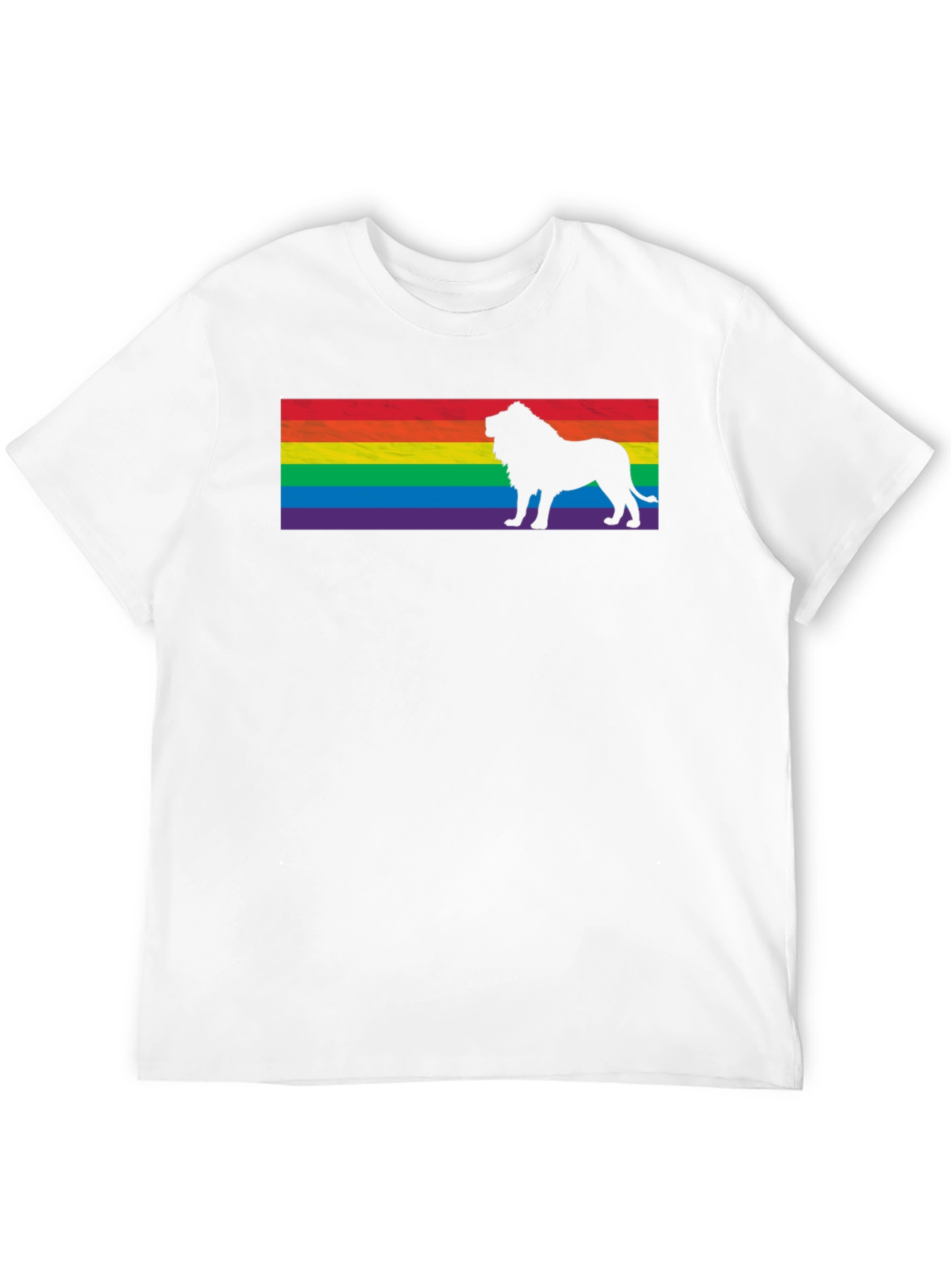 Pride Lion T-Shirt - Rainbow Flag Graphic Tee