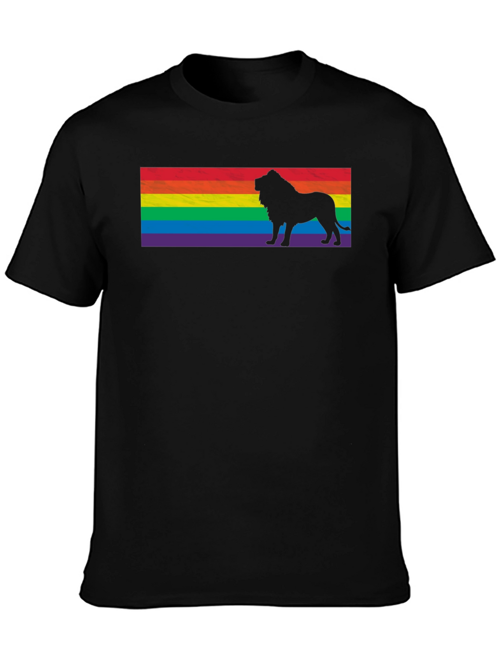 Pride Lion T-Shirt - Rainbow Flag Graphic Tee