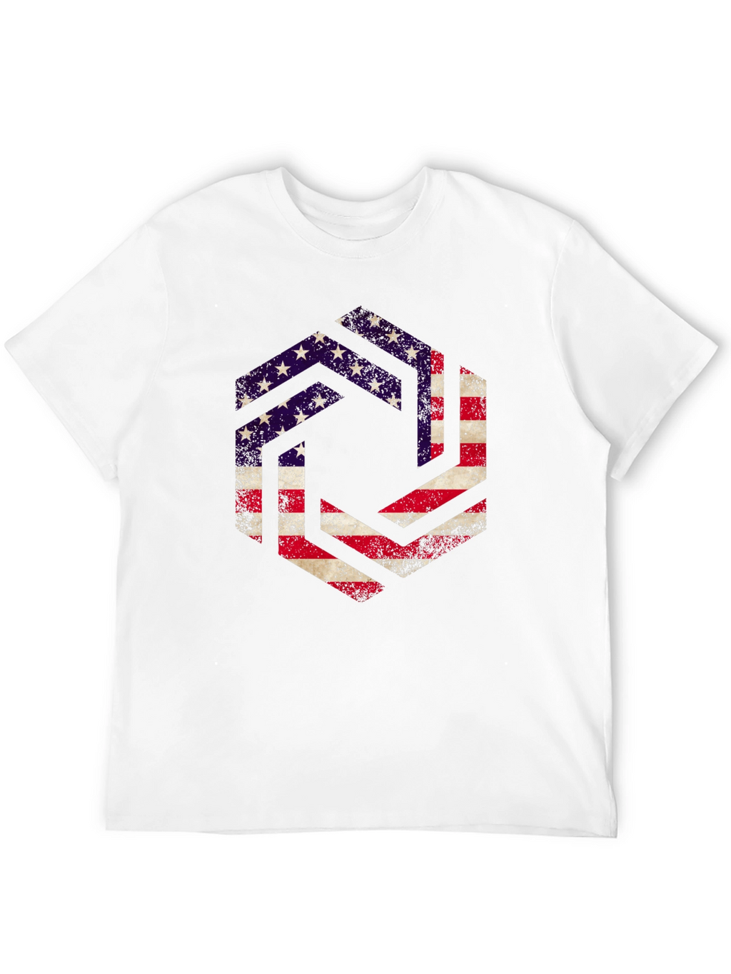 American Flag Graphic Print Mens T-Shirt