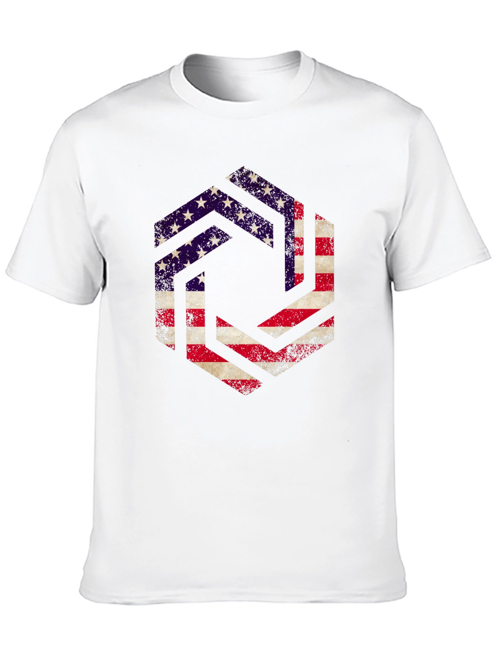 American Flag Graphic Print Mens T-Shirt