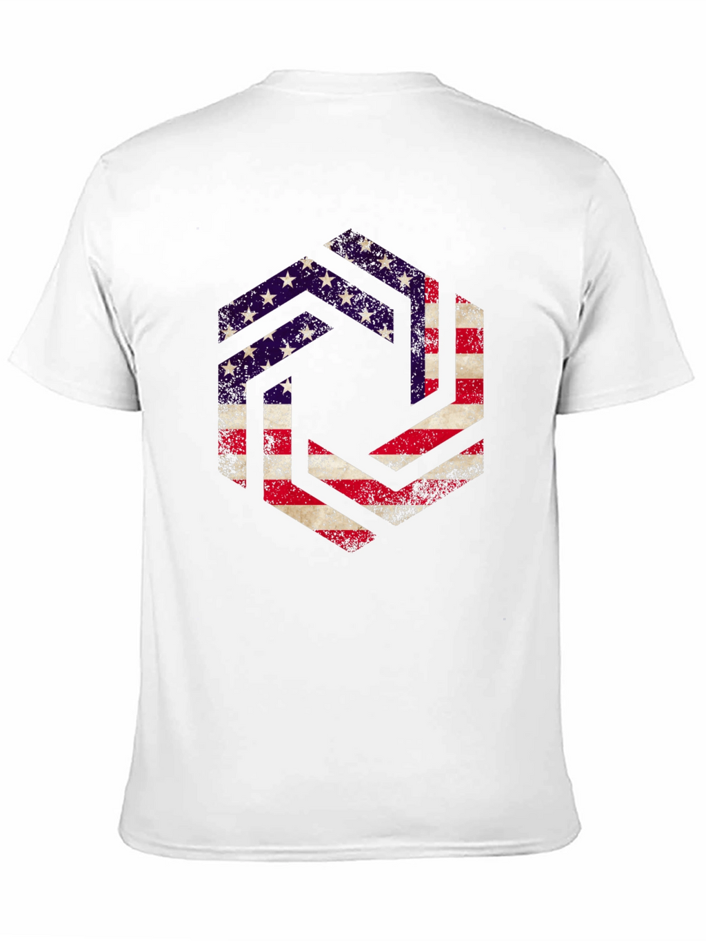 American Flag Graphic Print Mens T-Shirt