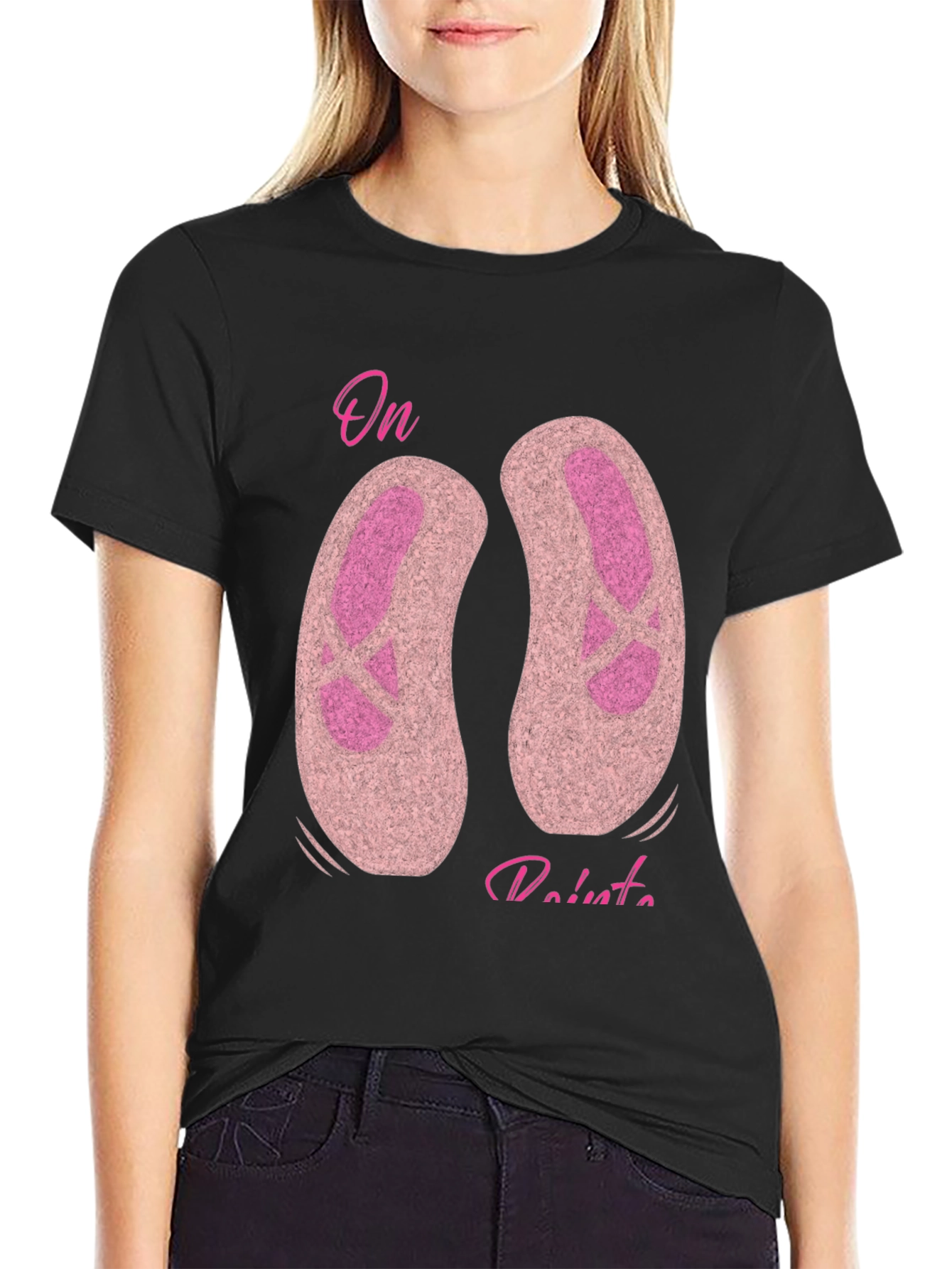 On Pointe Ballet T-Shirt - Black Graphic Tee