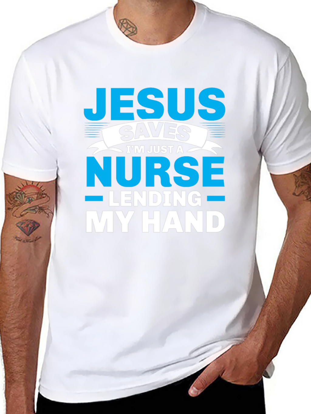 Jesus Saves Nurse T-Shirt - Lending My Hand