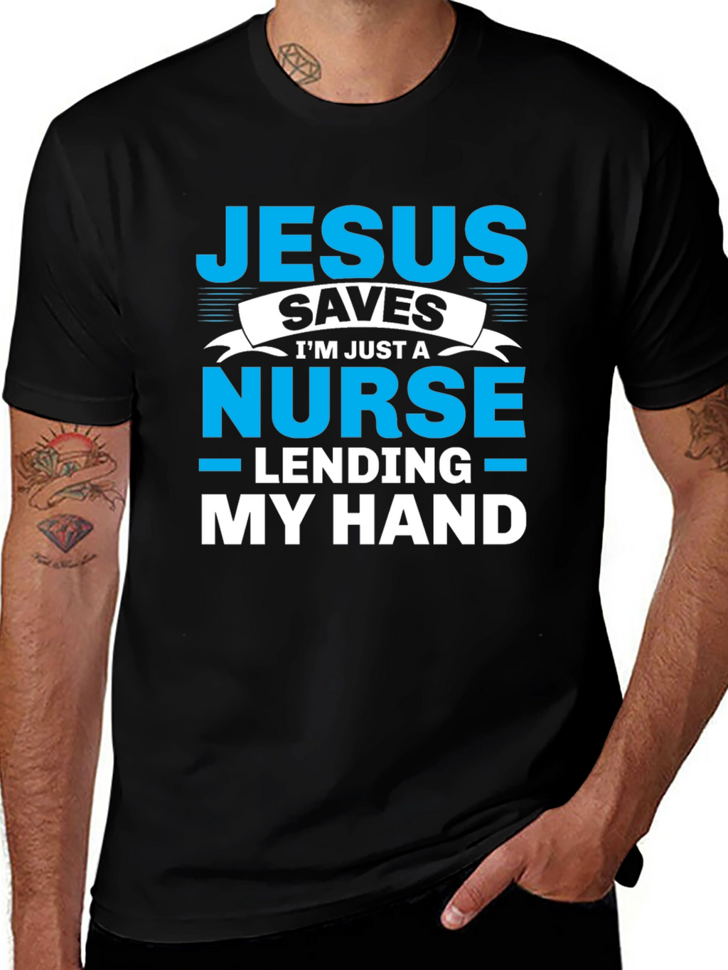Jesus Saves Nurse T-Shirt - Lending My Hand