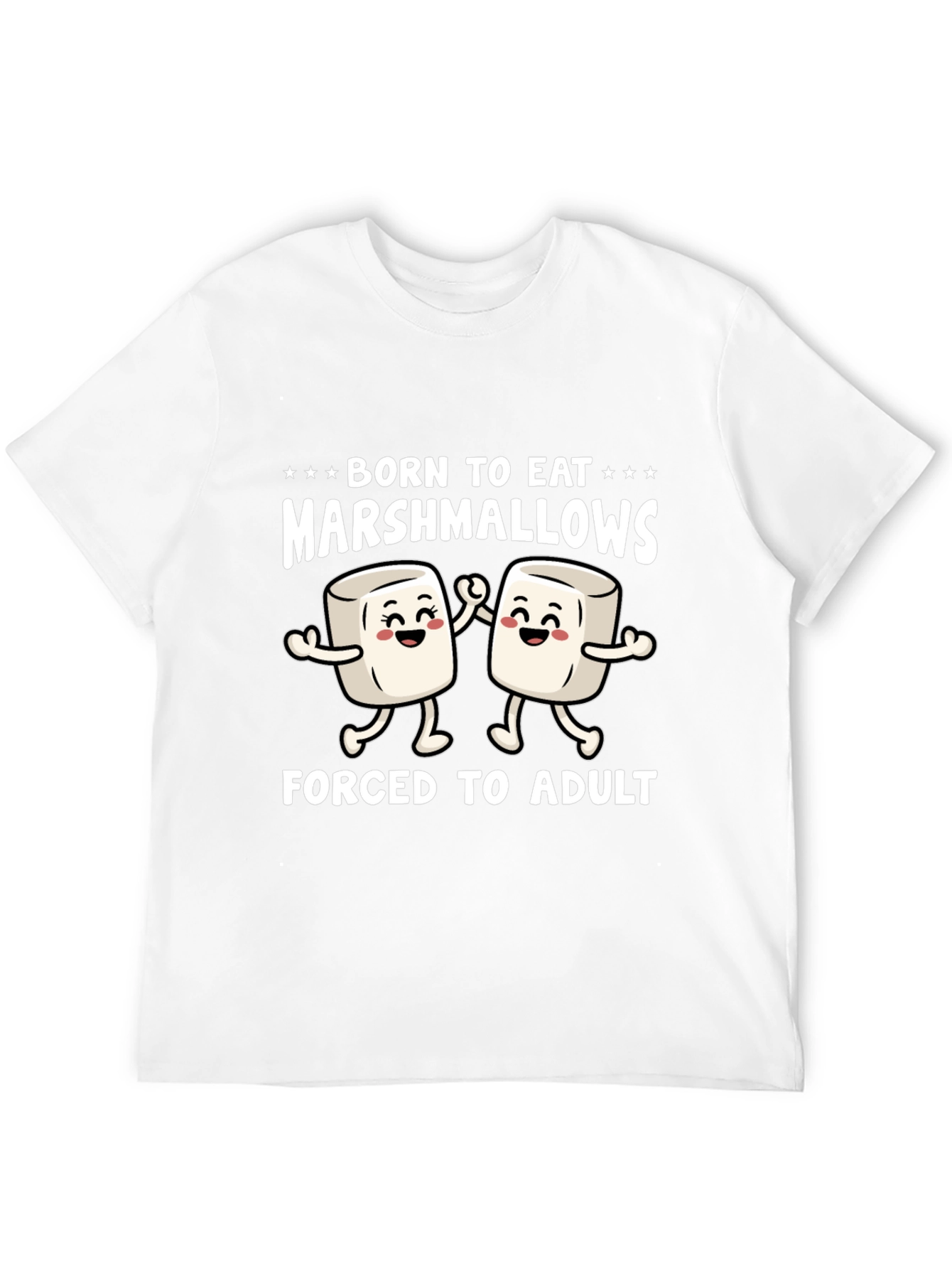 Born to Eat Marshmallows Funny Graphic T-Shirt