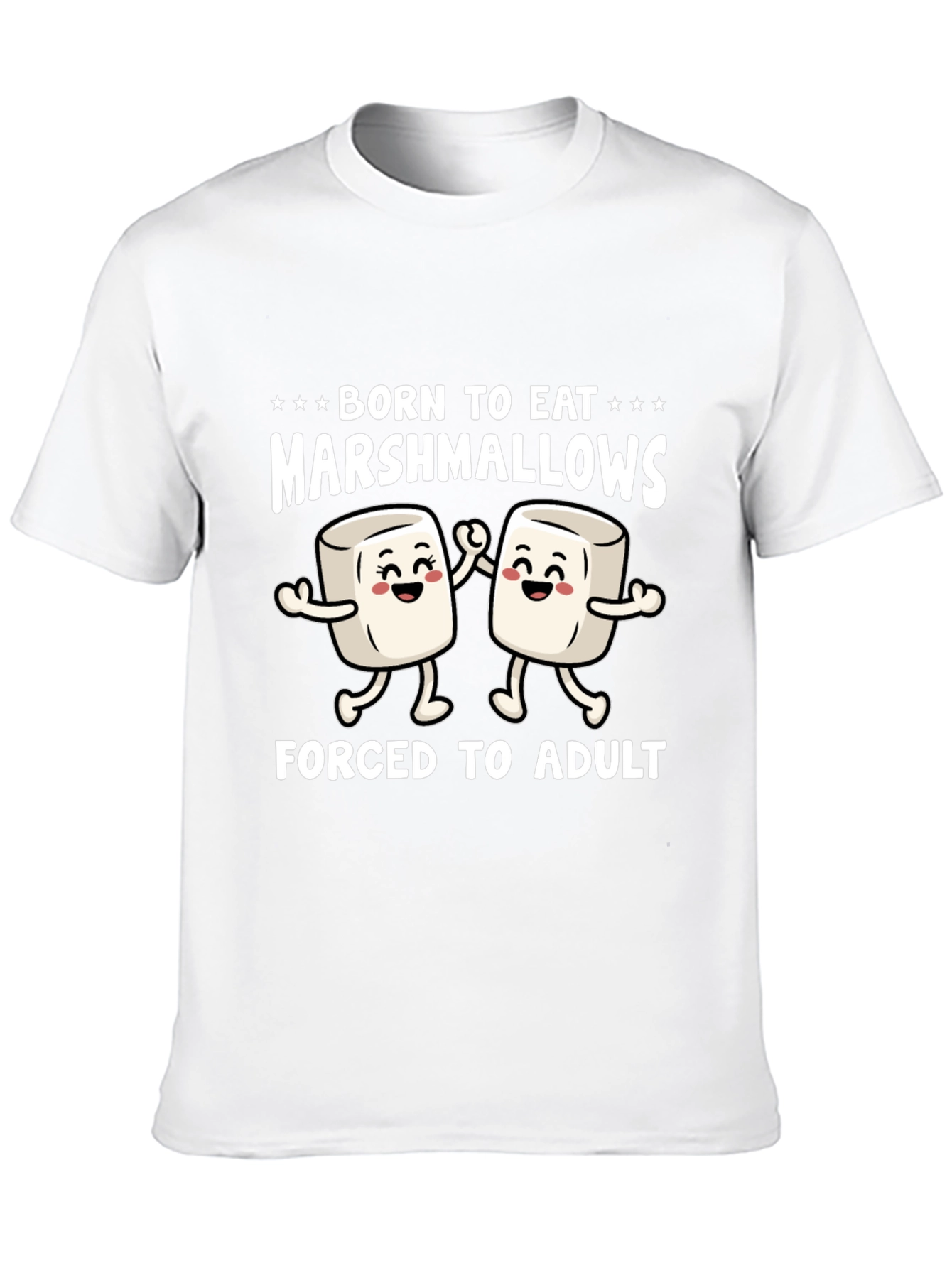 Born to Eat Marshmallows Funny Graphic T-Shirt