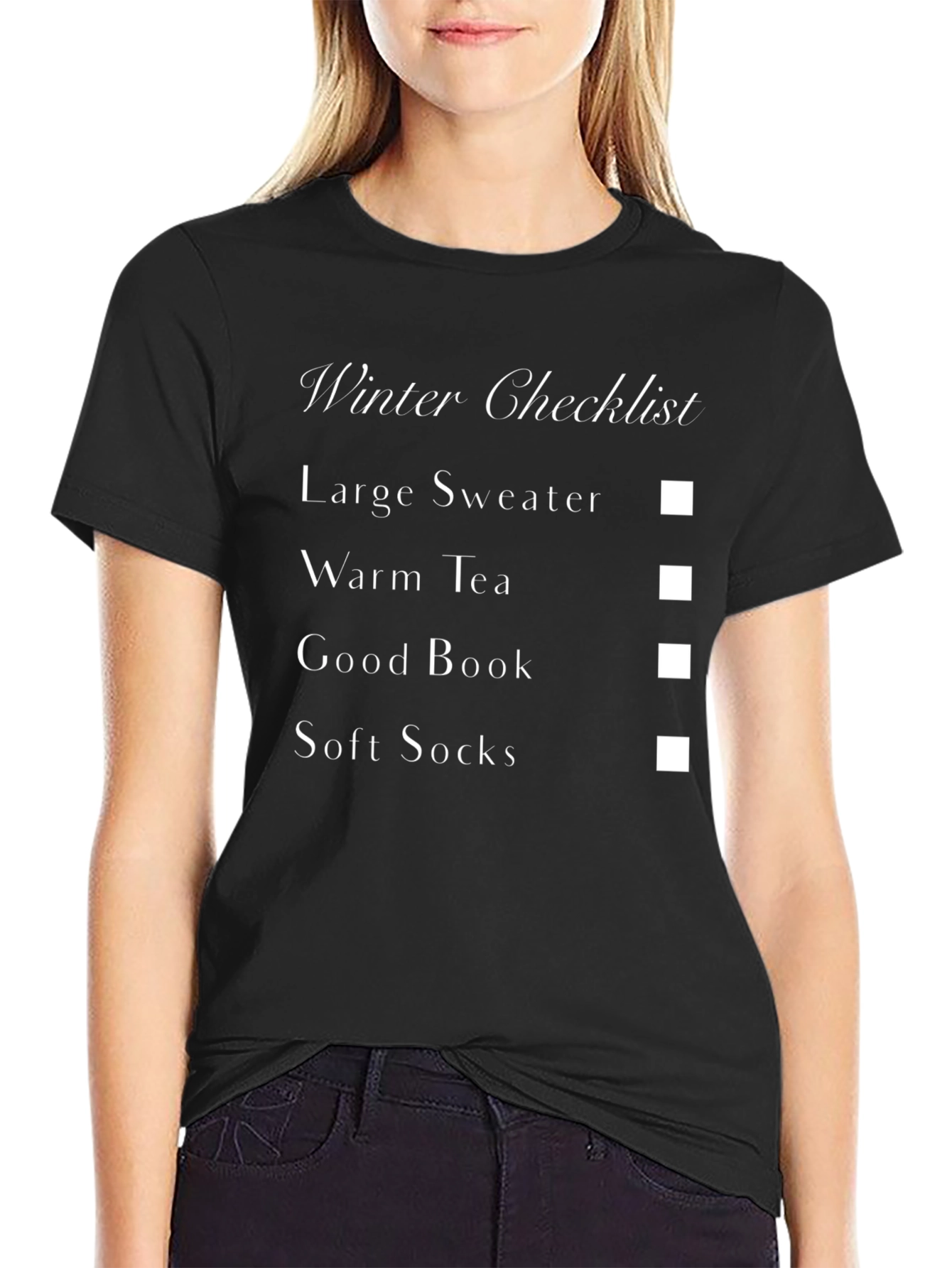 Winter Checklist T-Shirt - Cozy Season Essentials