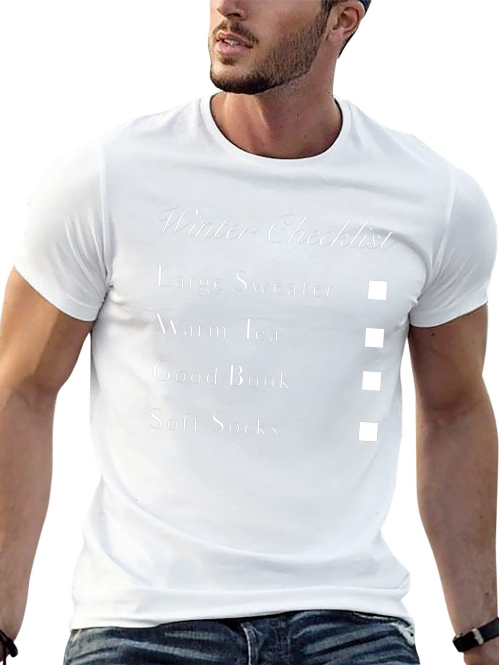 Winter Checklist T-Shirt - Cozy Season Essentials
