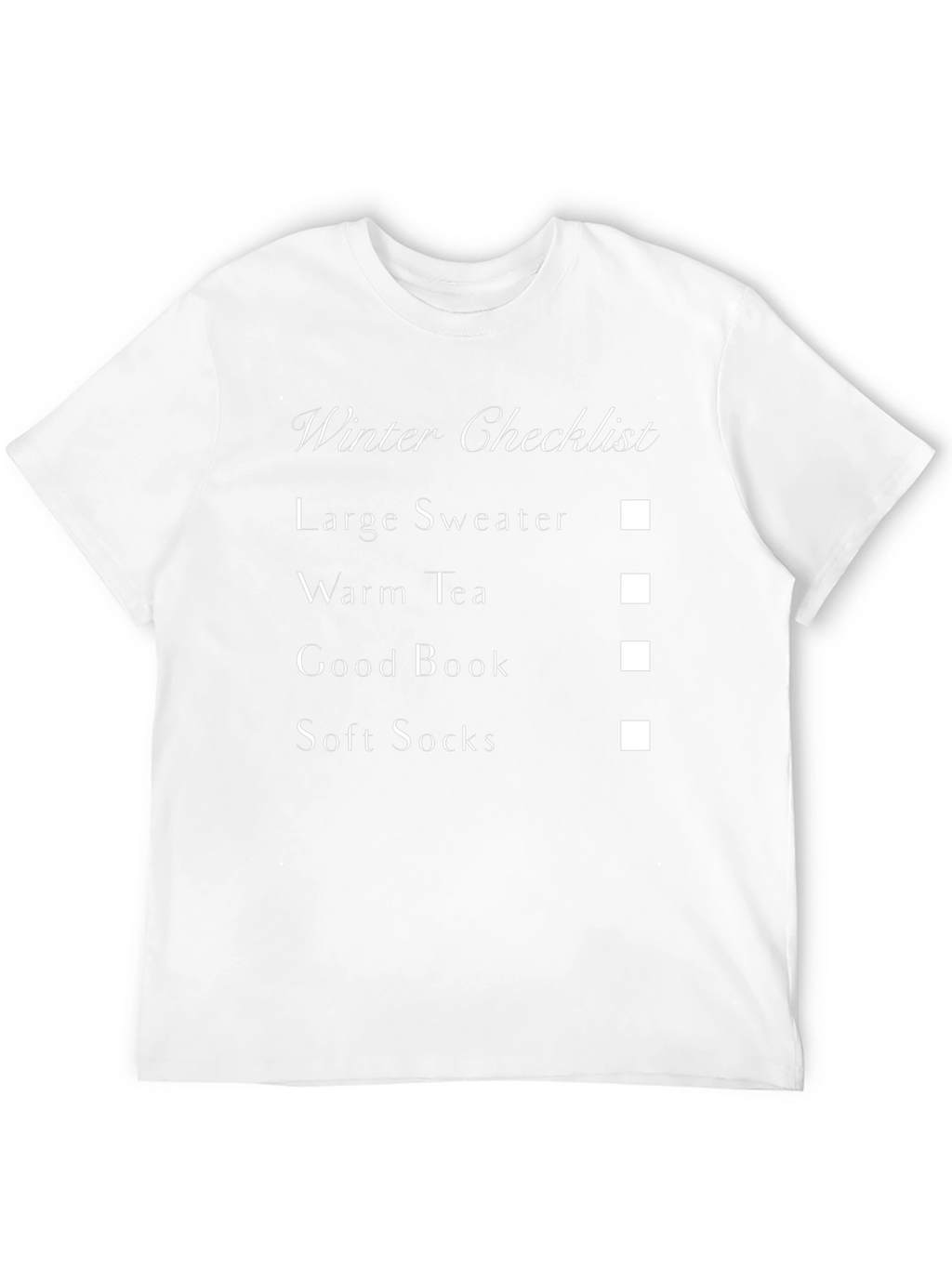 Winter Checklist T-Shirt - Cozy Season Essentials