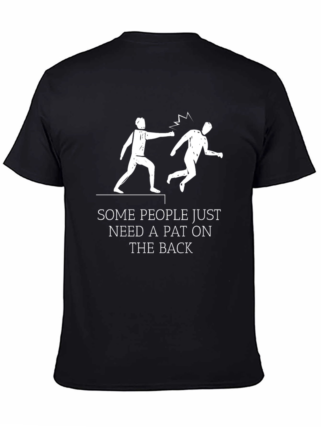Humorous Pat on the Back Graphic Tee