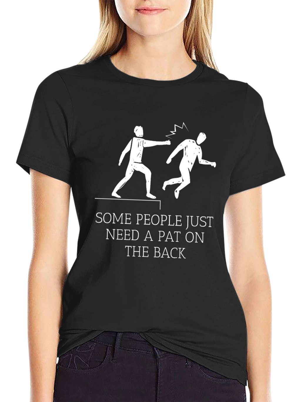 Humorous Pat on the Back Graphic Tee